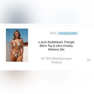 Cupshe x JoJo Saddleback Triangle Bikini Set